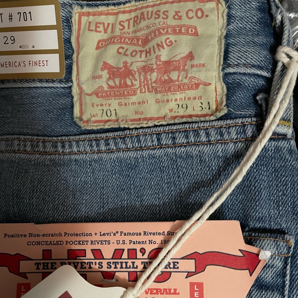 LEVI’S 1950’s Vintage Clothing 701 Jeans NWT Sz 29 Teen Doll - Picture 12 of 15